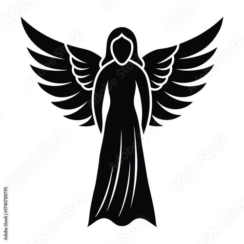 angel vector icon on white background