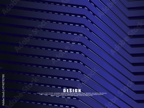 Premium background design with diagonal dark blue stripes pattern. Vector horizontal template for digital lux business banner, contemporary formal invitation, luxury voucher, prestigious gift certific