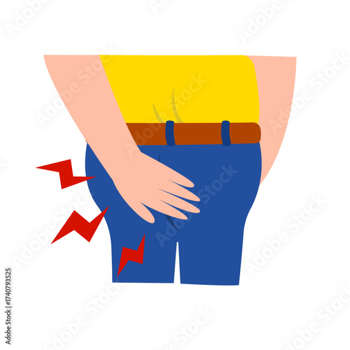 hemorrhoid disease and symptoms concept