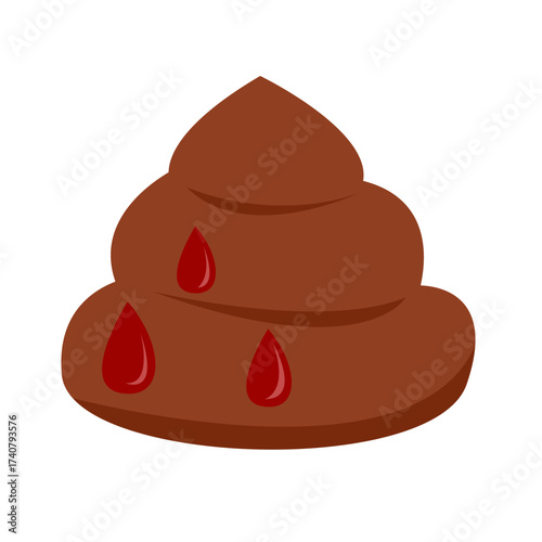 hemorrhoid disease and symptoms concept