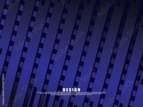 Premium background design with diagonal dark blue stripes pattern. Vector horizontal template for digital lux business banner, contemporary formal invitation, luxury voucher, prestigious gift certific