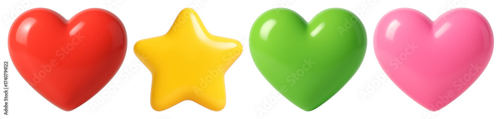 Fototapeta premium Colorful glossy shapes collection
