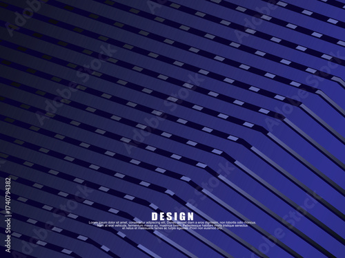 Premium background design with diagonal dark blue stripes pattern. Vector horizontal template for digital lux business banner, contemporary formal invitation, luxury voucher, prestigious gift certific