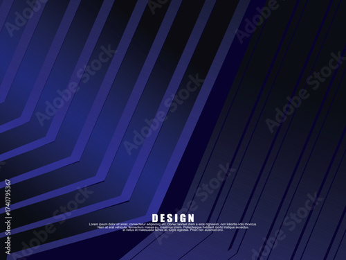Premium background design with diagonal dark blue stripes pattern. Vector horizontal template for digital lux business banner, contemporary formal invitation, luxury voucher, prestigious gift certific