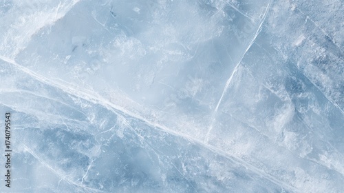 High-resolution view of delicate cracks in a beautiful sheet of crystal-clear ice
