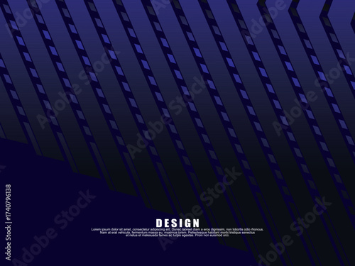 Premium background design with diagonal dark blue stripes pattern. Vector horizontal template for digital lux business banner, contemporary formal invitation, luxury voucher, prestigious gift certific