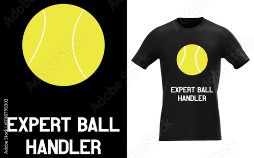 Humorous illustration of a skilled tennis player masterfully handling the ball with a playful expression and vibrant colors