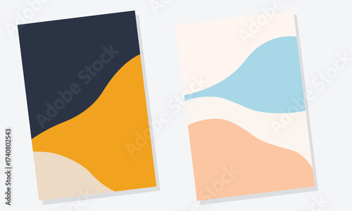Minimal Abstract Wave Backgrounds Set | Modern Fluid Shapes Design Pack 