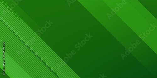 Abstract green sporty background template vector with shiny lines and lights. Green background with strong pattern design.Eps10 vector