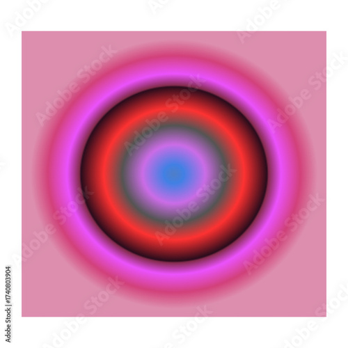 Concentric circles of vibrant colors with a soft glow
