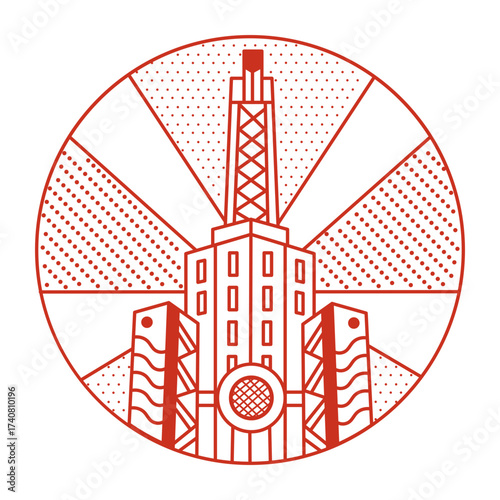 An outline style illustration depicting musikverein