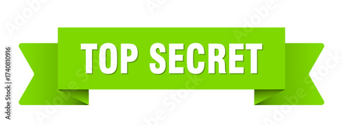 top secret ribbon isolated on transparent background. top secret ribbon