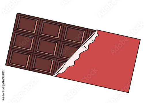 開封した板チョコレート