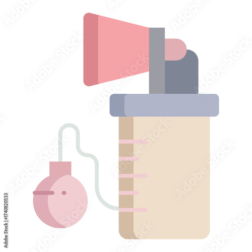 breast pump flat icon design