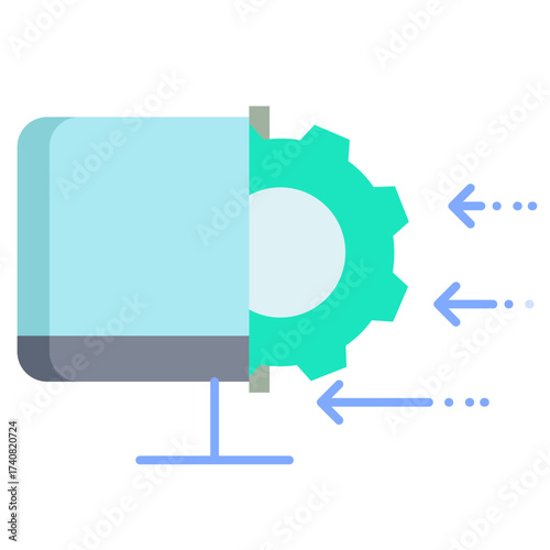 physics machine flat icon design