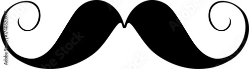 Mustache vector silhouette