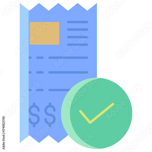 approved payment flat icon design