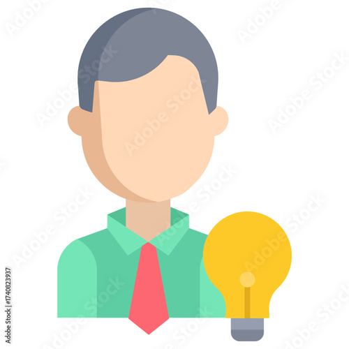 creative idea flat icon design