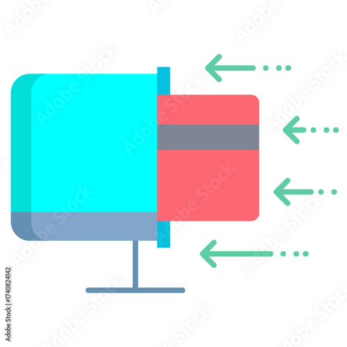 online payment flat icon design