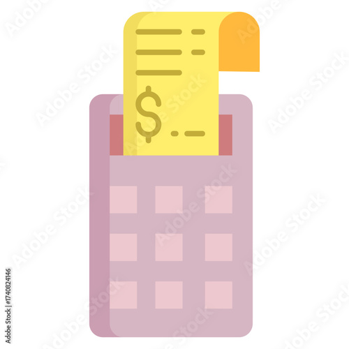 billing machine flat icon design