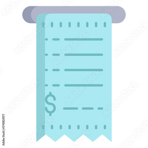 receipt flat icon design