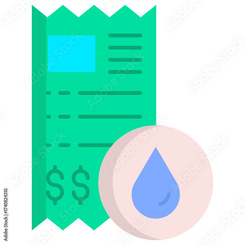 water bill  flat icon design
