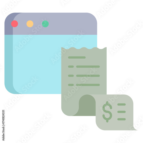 web bills flat icon design