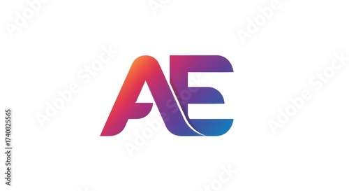 Free Download AE Logo Design with Vibrant Gradient Colors - GFXLoad