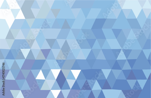 Abstract Geometric Pattern of Blue and White Triangles