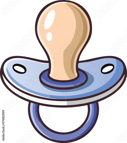 Baby Pacifier Vector Nursery Cartoon Illustration