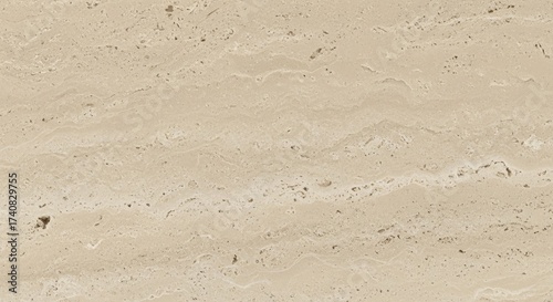 Beige Travertine Stone Texture with Natural Pattern Detailed Natural Stone