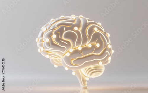 human head with brain