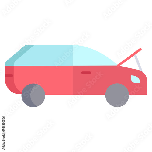 car trunk flat icon design