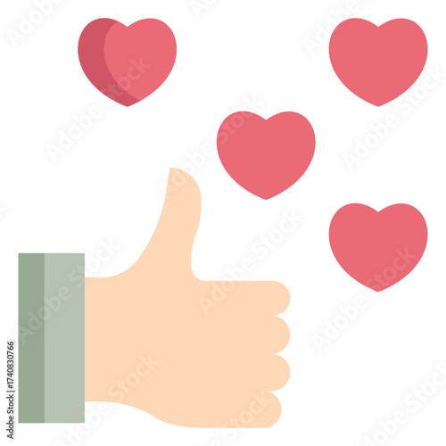 Like flat icon design