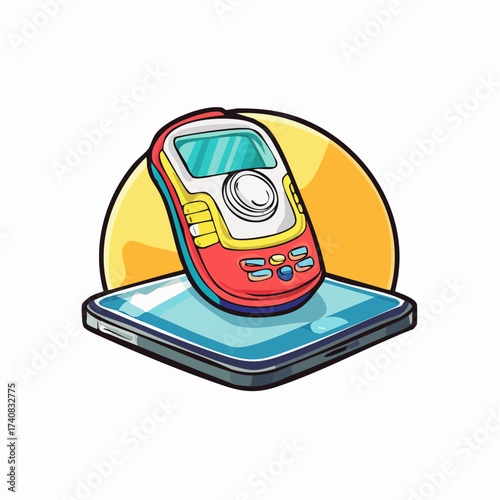 Retro game console on tablet device