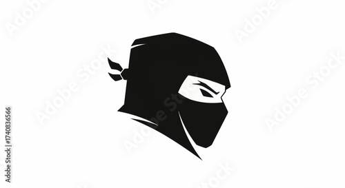 silhouette of a ninja head