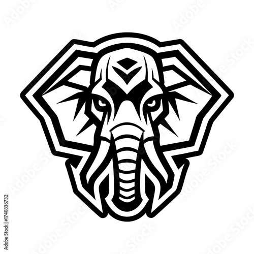 Collection of Glyph Style Elephant Logos 

