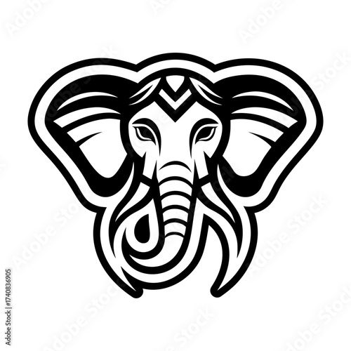 Collection of Glyph Style Elephant Logos 

