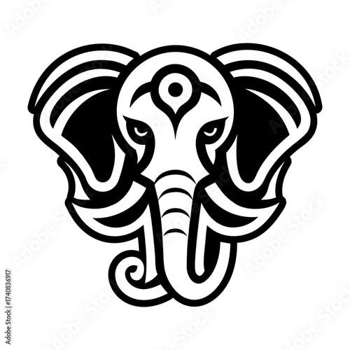 Collection of Glyph Style Elephant Logos 

