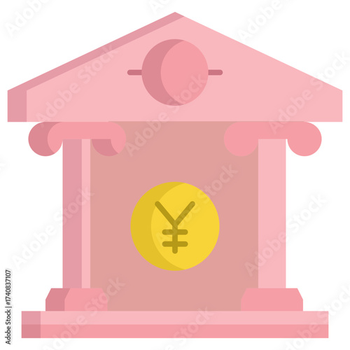 financial Institution flat icon design