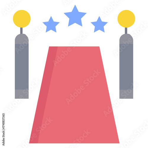 red carpet flat icon design
