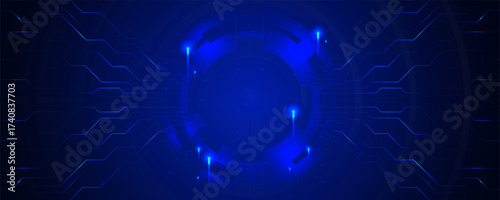 Digital Abstract Globe: An abstract illustration of a technological globe against a vibrant blue backdrop, radiating interconnected networks. Perfect for representing global communication.