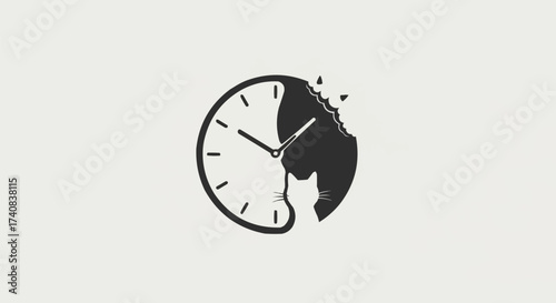 A illustration of vector logo with simple color