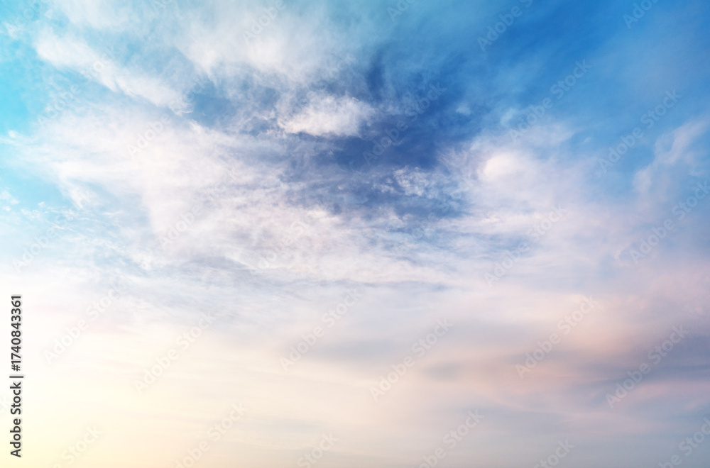 Fototapeta premium Sky background on sunset.