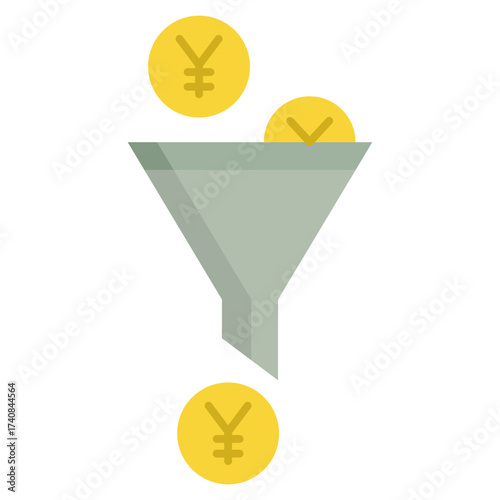 conversion yen flat icon design
