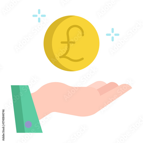 pound flat icon design