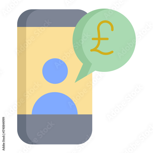request payment flat icon design
