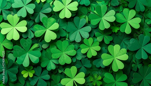 Green clover field