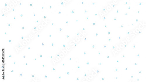 雨t208-0,Hand drawn blue water drop pattern on white background