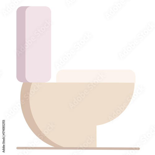 commode toilet flat icon design